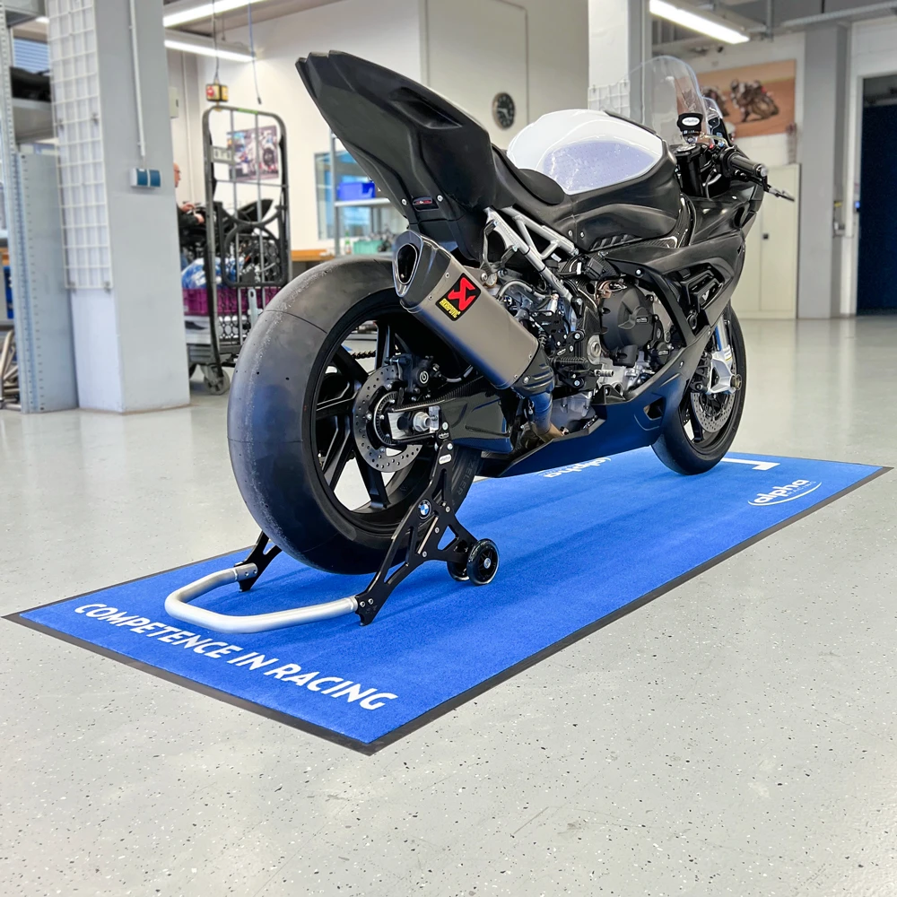 Motorradteppich 240x100 Cm, Blau 4 Motorradteppich 240x100 Cm, Blau – Bild 2